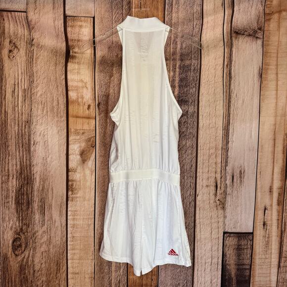 Adidas Tennis Dress All-In-One White Primegreen Athletic Performance Small NWT - Picture 2 of 8